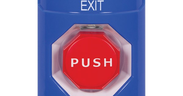 SS2408EX-EN STI Blue No Cover Pneumatic (Illuminated) Stopper