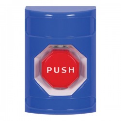 SS2408NT-EN STI Blue No Cover Pneumatic (Illuminated) Stopper Station with No Text Label English