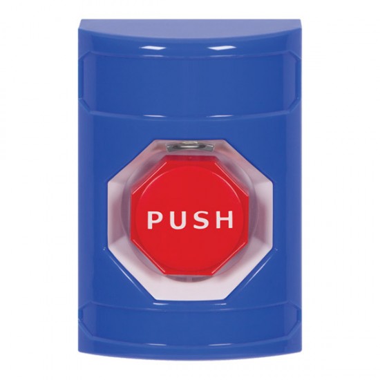 SS2408NT-EN STI Blue No Cover Pneumatic (Illuminated) Stopper Station with No Text Label English