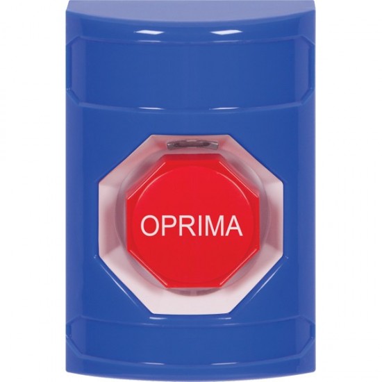 SS2408NT-ES STI Blue No Cover Pneumatic (Illuminated) Stopper Station with No Text Label Spanish