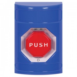 SS2409NT-EN STI Blue No Cover Turn-to-Reset (Illuminated) Stopper Station with No Text Label English