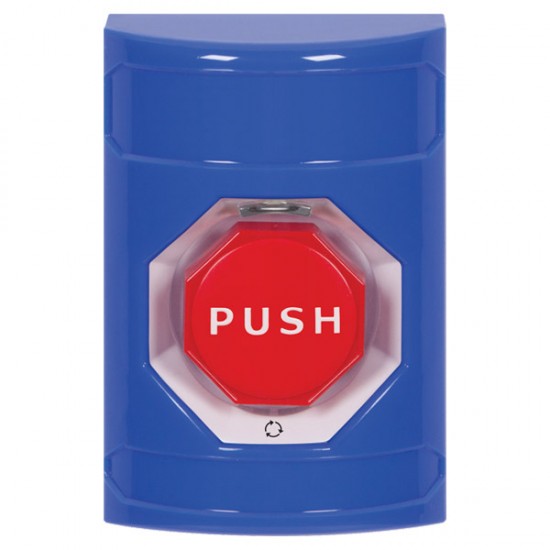 SS2409NT-EN STI Blue No Cover Turn-to-Reset (Illuminated) Stopper Station with No Text Label English
