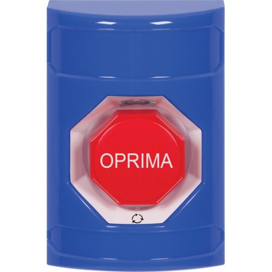 SS2409NT-ES STI Blue No Cover Turn-to-Reset (Illuminated) Stopper Station with No Text Label Spanish