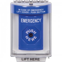 SS2430EM-EN STI Blue Indoor/Outdoor Flush Key-to-Reset Stopper Station with EMERGENCY Label English SS2430EM-EN STI Blue Indoor/Outdoor Flush Key-to-Reset Stopper Station with EMERGENCY Label English