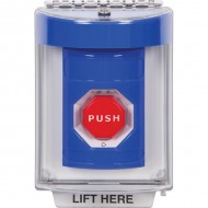 SS2439NT-EN STI Blue Indoor/Outdoor Flush Turn-to-Reset (Illuminated) Stopper Station with No Text Label English