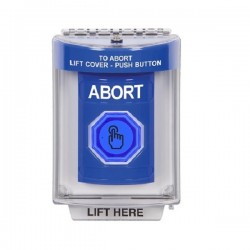 SS2446AB-EN STI Blue Indoor/Outdoor Flush w/ Horn Momentary (Illuminated) Stopper Station w/ ABORT Label