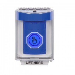 SS2446NT-EN STI Blue Indoor/Outdoor Flush w/ Horn Momentary (Illuminated) Stopper Station w/ No Text