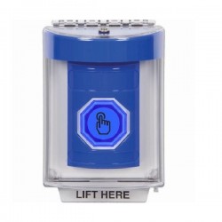 SS2447NT-EN STI Blue Indoor/Outdoor Flush w/ Horn Weather Resistant Momentary Stopper Station w/ No Text
