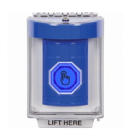 SS2447NT-EN STI Blue Indoor/Outdoor Flush w/ Horn Weather Resistant Momentary Stopper Station w/ No Text