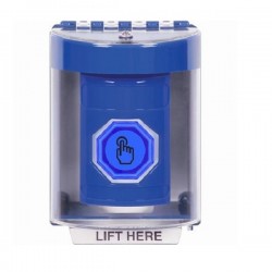 SS2477NT-EN STI Blue Indoor/Outdoor Surface Weather Resistant Momentary Stopper Station w/ No Text