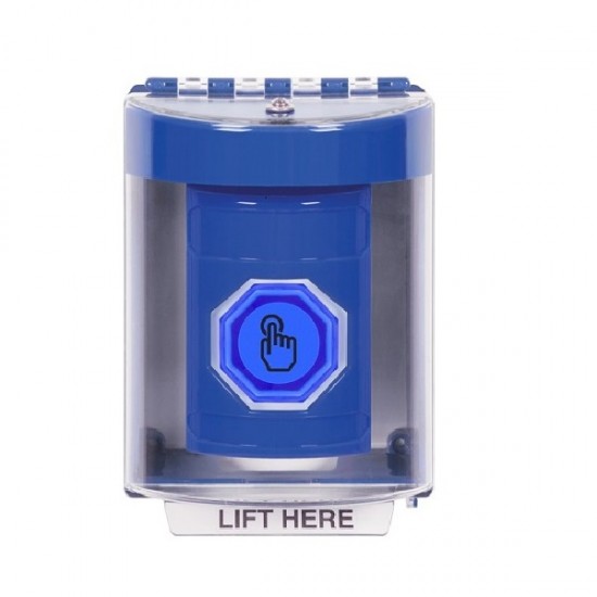 SS2486NT-EN STI Blue Indoor/Outdoor Surface w/ Horn Momentary (Illuminated) Stopper Station w/ No Text