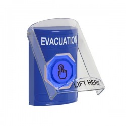SS24A6EV-EN STI Blue Indoor Flush/Surface w/ Horn Momentary (Illuminated) Stopper Station w/ EVACUATION Label