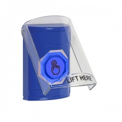 SS24A6NT-EN STI Blue Indoor Flush/Surface w/ Horn Momentary (Illuminated) Stopper Station w/ No Text