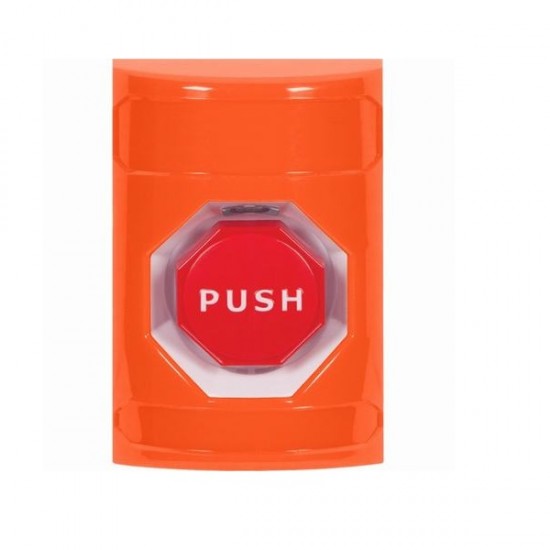 SS2502NT-EN STI Orange No Cover Key-to-Reset (Illuminated) Stopper Station with No Text Label English