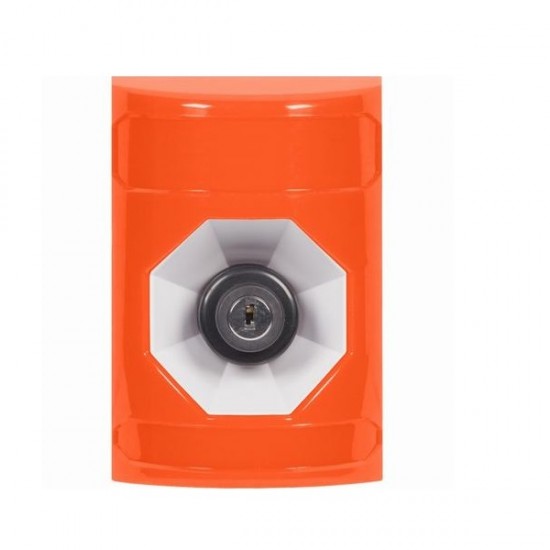 SS2503NT-EN STI Orange No Cover Key-to-Activate Stopper Station with No Text Label English