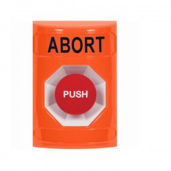 SS2504AB-EN STI Orange No Cover Momentary Stopper Station with ABORT Label English