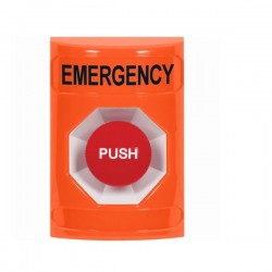 SS2504EM-EN STI Orange No Cover Momentary Stopper Station with EMERGENCY Label English SS2504EM-EN STI Orange No Cover Momentary Stopper Station with EMERGENCY Label English