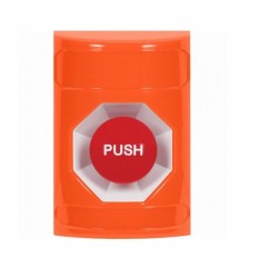 SS2504NT-EN STI Orange No Cover Momentary Stopper Station with No Text Label English