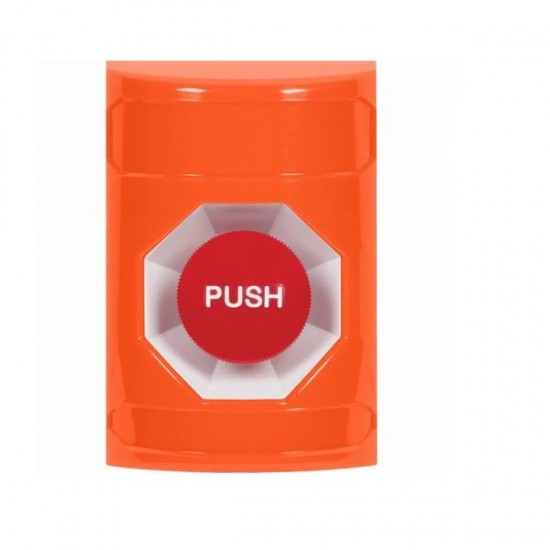 SS2504NT-EN STI Orange No Cover Momentary Stopper Station with No Text Label English