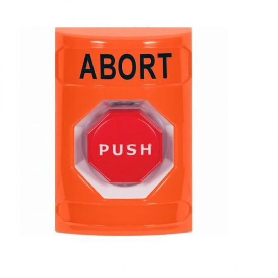 SS2505AB-EN STI Orange No Cover Momentary (Illuminated) Stopper Station with ABORT Label English