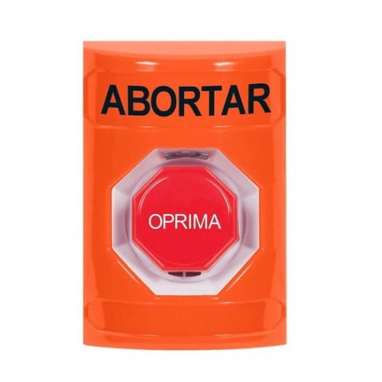 SS2505AB-ES STI Orange No Cover Momentary (Illuminated) Stopper Station with ABORT Label Spanish