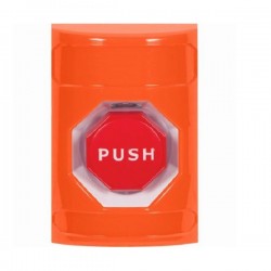 SS2505NT-EN STI Orange No Cover Momentary (Illuminated) Stopper Station with No Text Label English