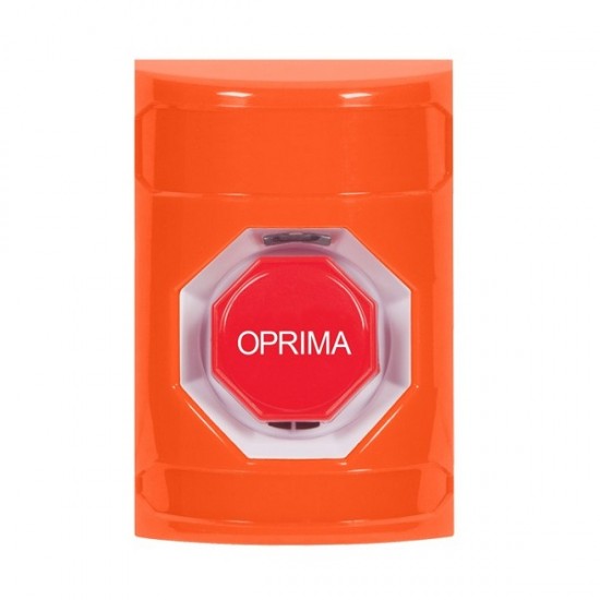 SS2505NT-ES STI Orange No Cover Momentary (Illuminated) Stopper Station with No Text Label Spanish