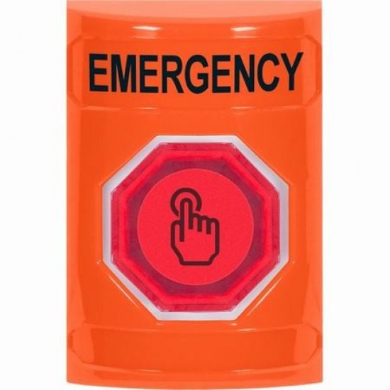 SS2506EM-EN STI Orange No Cover Momentary (Illuminated) with Orange Lens Stopper Station with EMERGENCY Label English SS2506EM-EN STI Orange No Cover Momentary (Illuminated) with Orange Lens Stopper Station with EMERGENCY Label English