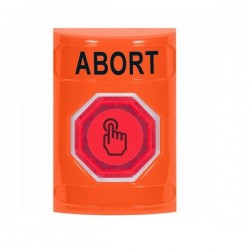 SS2507AB-EN STI Orange No Cover Weather Resistant Momentary Stopper Station w/ ABORT Label