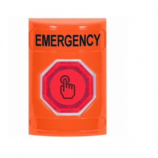 SS2507EM-EN STI Orange No Cover Weather Resistant Momentary Stopper Station w/ EMERGENCY Label SS2507EM-EN STI Orange No Cover Weather Resistant Momentary Stopper Station w/ EMERGENCY Label