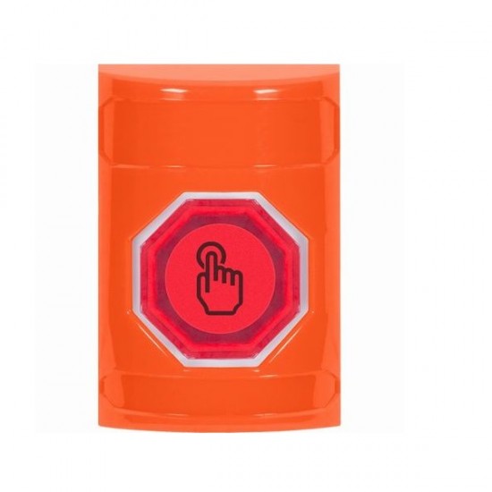 SS2507NT-EN STI Orange No Cover Weather Resistant Momentary Stopper Station w/ No Text
