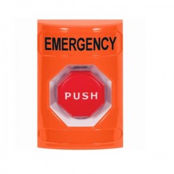 SS2508EM-EN STI Orange No Cover Pneumatic (Illuminated) Stopper Station with EMERGENCY Label English SS2508EM-EN STI Orange No Cover Pneumatic (Illuminated) Stopper Station with EMERGENCY Label English