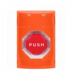 SS2508NT-EN STI Orange No Cover Pneumatic (Illuminated) Stopper Station with No Text Label English
