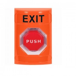 SS2508XT-EN STI Orange No Cover Pneumatic (Illuminated) Stopper Station with EXIT Label English