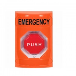 SS2509EM-EN STI Orange No Cover Turn-to-Reset (Illuminated) Stopper Station with EMERGENCY Label English SS2509EM-EN STI Orange No Cover Turn-to-Reset (Illuminated) Stopper Station with EMERGENCY Label English
