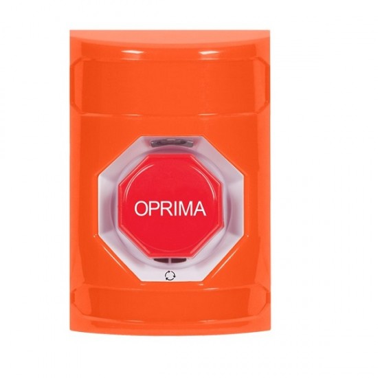 SS2509NT-ES STI Orange No Cover Turn-to-Reset (Illuminated) Stopper Station with No Text Label Spanish