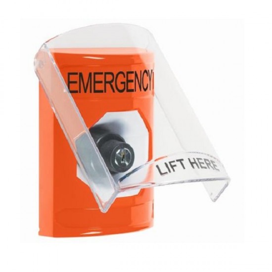 SS2523EM-EN STI Orange Indoor Only Flush or Surface Key-to-Activate Stopper Station with EMERGENCY Label English SS2523EM-EN STI Orange Indoor Only Flush or Surface Key-to-Activate Stopper Station with EMERGENCY Label English