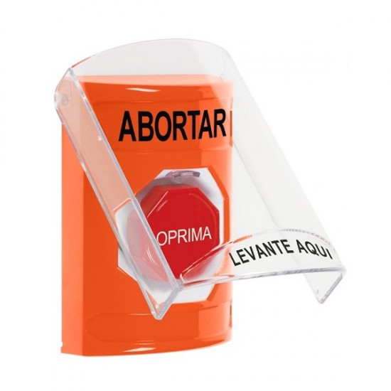 SS25A2AB-ES STI Orange Indoor Only Flush or Surface w/ Horn Key-to-Reset (Illuminated) Stopper Station with ABORT Label Spanish