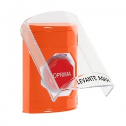SS25A2NT-ES STI Orange Indoor Flush/Surface w/ Horn Key-to-Reset (Illuminated) Stopper Station w/ No Text Spanish
