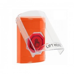 SS25A6NT-EN STI Orange Indoor Flush/Surface w/ Horn Momentary (Illuminated) Stopper Station w/ No Text