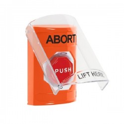 SS25A9AB-EN STI Orange Indoor Flush/Surface w/ Horn Turn-to-Reset Stopper Station w/ ABORT Label