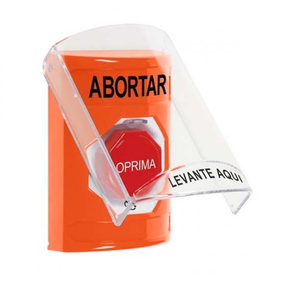 SS25A9AB-ES STI Orange Indoor Flush/Surface w/ Horn Turn-to-Reset Stopper Station w/ ABORT Spanish