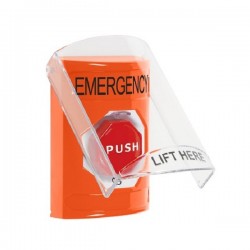 SS25A9EM-EN STI Orange Indoor Flush/Surface w/ Horn Turn-to-Reset Stopper Station w/ EMERGENCY Label SS25A9EM-EN STI Orange Indoor Flush/Surface w/ Horn Turn-to-Reset Stopper Station w/ EMERGENCY Label