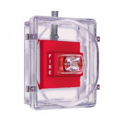 STI-1221D STI Strobe Damage Stopper with Open Back Box with Conduit Knockout - Clear