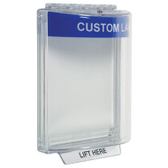STI-13010CB STI Universal Stopper Dome Cover Flush Mount and Hood - Custom Label - Blue - Non-Returnable