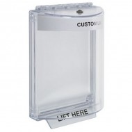 STI-13010CW STI Universal Stopper Dome Cover Flush Mount and Hood - Custom Label - White - Non-Returnable