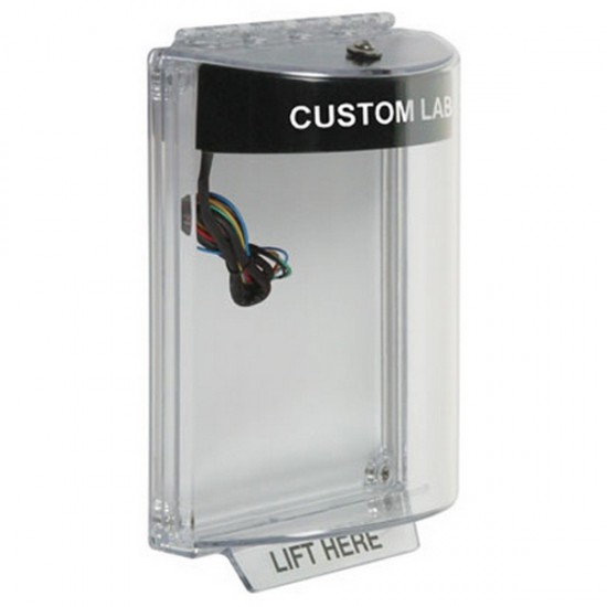 STI-13030CK STI Universal Stopper Dome Cover Flush Mount and Hood with Horn and Relay - Custom Label - Black - Non-Returnable