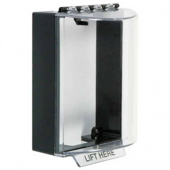 STI-13200NK STI Universal Stopper without Horn Housing Surface Mount - No Label Included - Black
