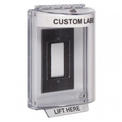 STI-13310CW STI Universal Stopper Dome Cover Enclosure Flush Back Box and Hood - Custom Label - White - Non-Returnable