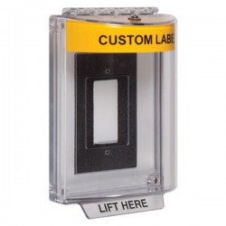 STI-13310CY STI Universal Stopper Dome Cover Enclosure Flush Back Box and Hood - Custom Label - Yellow - Non-Returnable